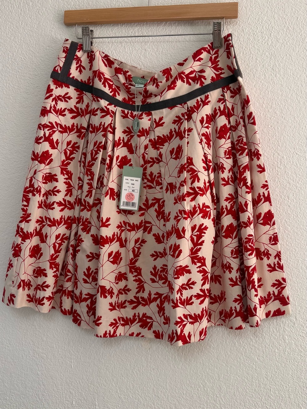 Women’s Red Floral Circle Skirt by Noa